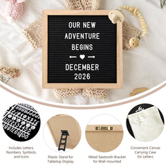 Blinking Stars felt letter board storage pouch keeps letters organized on the go.