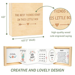 Blinking Stars pregnancy announcement box interior, with note cards for heartfelt messages and memories
