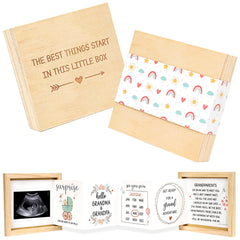 Blinking Stars pregnancy keepsake box open for grandparents to reveal the news
