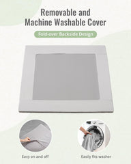 Blissful Diary mat measures 50 by 50 inches for versatile room coverage.