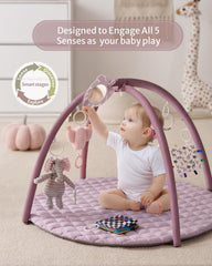 Blissful Diary play gym mat detachable toys highlighting versatile sensory play
