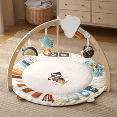 Blissful Diary tummy time mat with plush fabric for comfort and play