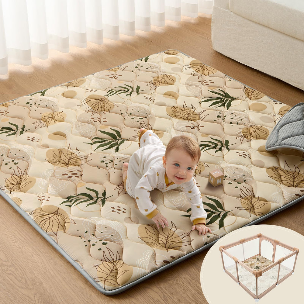 Blissful Diary baby play mat 59x59 overview with soft cushioning for safe floor play