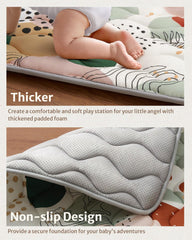 Blissful Diary play mat is portable and foldable for easy transport.