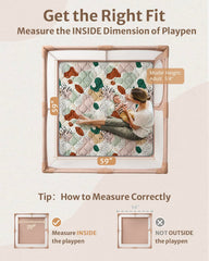 Blissful Diary baby play mat spread in play area for spacious tummy time.