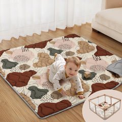 Blissful Diary baby play mat top view shows thick cushioning for soft floor time