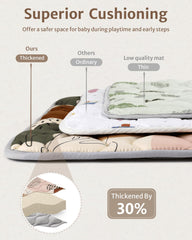 Boho pattern design on Blissful Diary play mat enhances modern nursery look