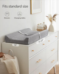Blissful Diary pad showing contoured sides for added baby security