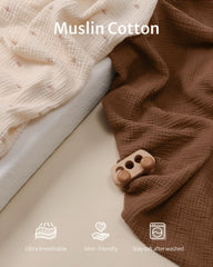 Blissful Diary changing pad cover in brown pattern, cozy and breathable for daily use