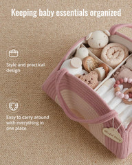Blissful Diary cotton rope basket for sturdy baby storage and easy access