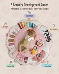 Blissful Diary Montessori high-contrast ball detaches for grasping and exploration.