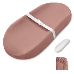 Blissful Diary dusty pink muslin changing pad with cozy surface for gentle diaper changes