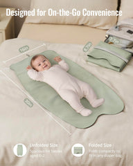 Blissful Diary portable changing pad folded compactly fits in any diaper bag.