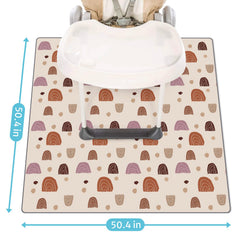 Blissful Diary splat mat features a waterproof TPU layer for easy cleanup