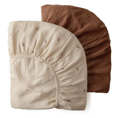 Blissful Diary Sunshine pattern mini crib sheet offers breathable comfort for restful naps