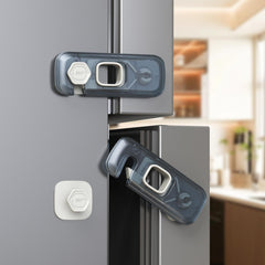 Blissleaf fridge locks 5-pack package, enhances kitchen safety by preventing curious fingers from reaching contents.