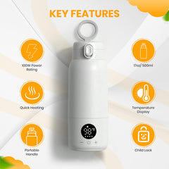 BLIVORRA portable bottle warmer digital display shows precise temperature control