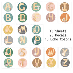 Blou' House animal alphabet characters decorate walls for engaging ABC exploration.