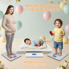 BLSFTK HOLD function freezes weight for moving babies.