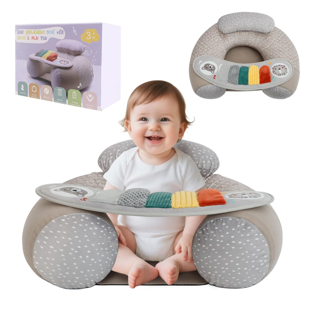 Blublu Park U-shape inflatable sit-me-up seat supports baby's posture during early sitting