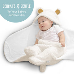 BlueMello Baby Bear Swaddle on stroller demonstrates versatile outings.