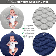 BlueSnail premium-soft-knit cover provides breathable surface for baby comfort