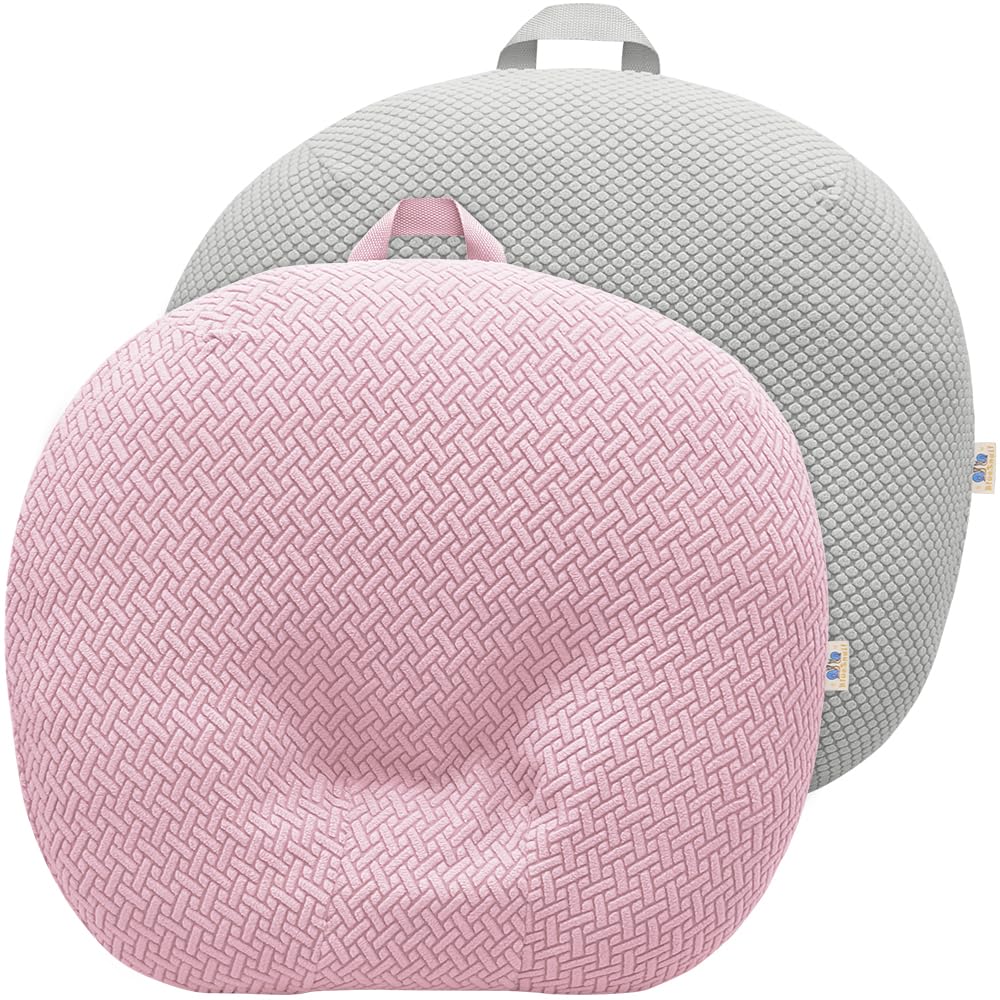 BlueSnail stretchy newborn lounger cover in pink with soft, breathable fabric for sensitive skin