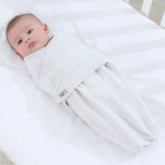 BlueSnail Ultra Soft Newborn Wrap model swaddled for snug comfort and ease of wrap.