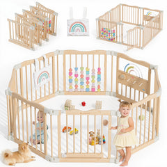 BlueWood Foldable Playpen assembly: easy setup for safe play moments.