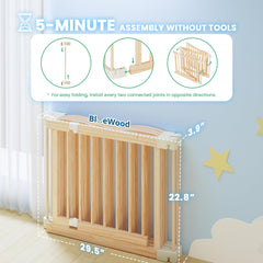 BlueWood Playpen safety lock securing the gate for toddler play