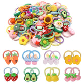 BlueZOO cartoon animal patterns hair ties secure tiny ponies and protect delicate toddler hair