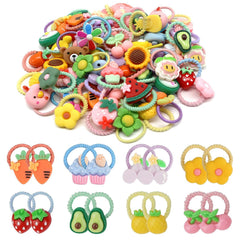 BlueZOO cartoon animal patterns hair ties secure tiny ponies and protect delicate toddler hair