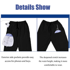 BNOKRTEP catheter leg bag pants discreet fit hides bags under clothing while staying comfortable.