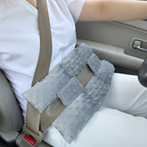 BNRendles Ostomy Seatbelt Pillow close-up in soft minky fabric cushions the stoma