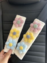 BNTR seatbelt cover pink flowers protects clothes and brightens your car interior