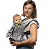 Boba Air front view shows hands-free adventures with the baby carrier.