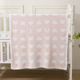 BOBOYOYO plush heart blanket delivers cozy warmth for crib and stroller.