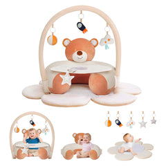 BOBPUL inflatable bear baby seat featuring bear design for comfy seated play