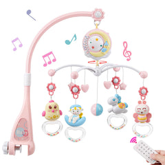 BOBXIN baby musical crib mobile with projector and night light for soothing bedtime visuals