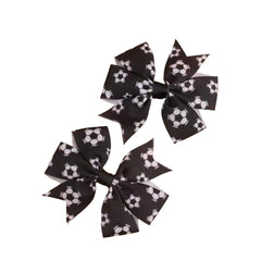BOENBE LOVED 3Inch baseball bow adds playful school-day flair.