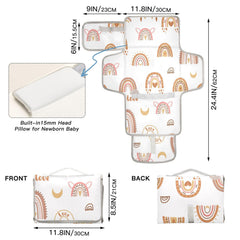 BOESI Boho Rainbow changing pad waterproof surface keeps surfaces clean.