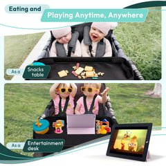 Boffinby tray showing tablet and toy storage space.