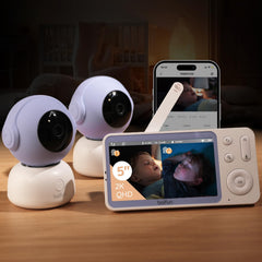 BOIFUN 2K baby monitor dual-mode setup view for secure at-home monitoring