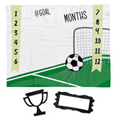 bok milestone blanket soccer theme backdrop for adorable monthly photos