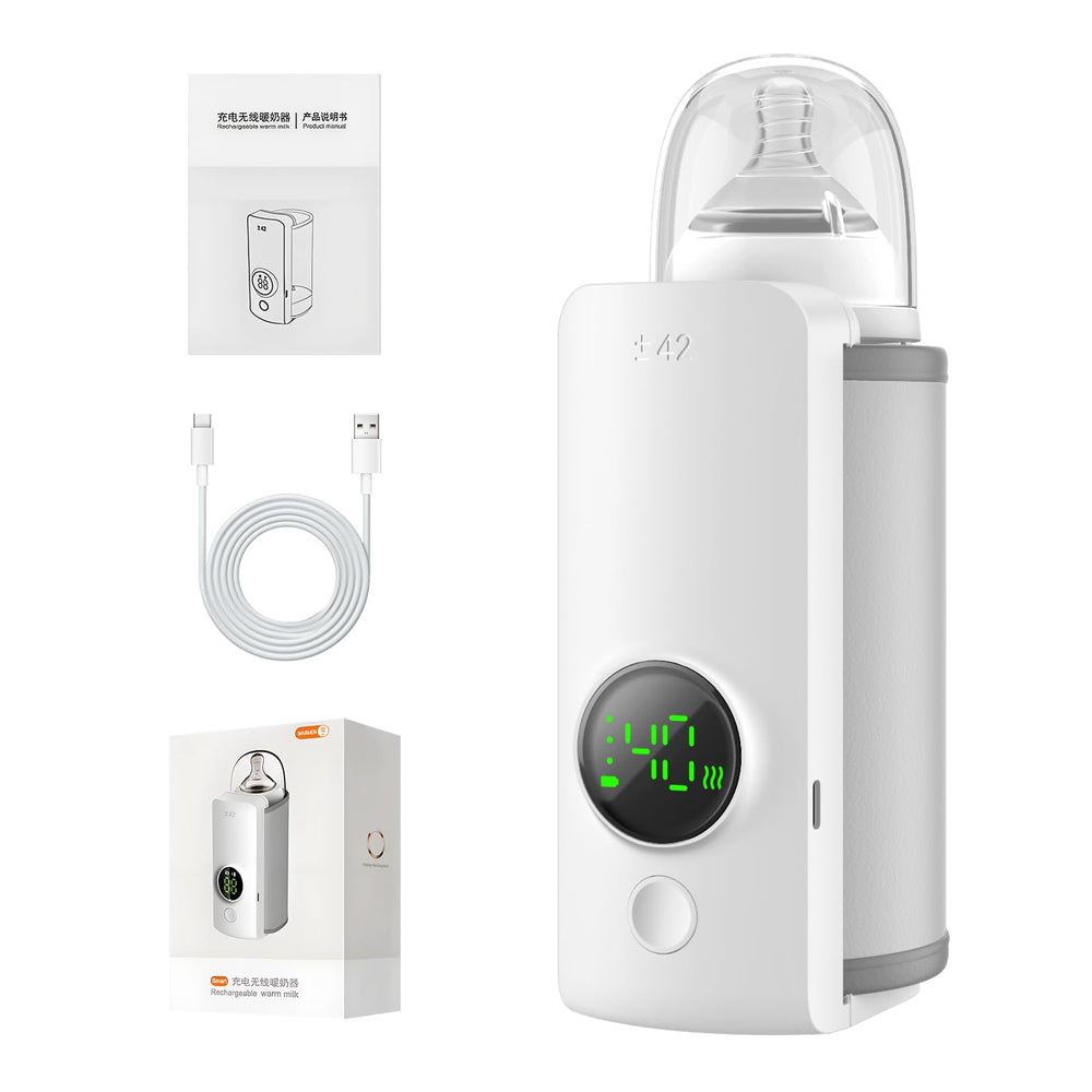 BOKASM portable travel baby bottle warmer front view for on the go feeding