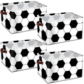 Bokon soccer storage bin front view for tidy toy organization