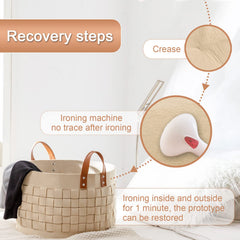 Boldmonkey Blanket Basket with sturdy handles for easy transport around the home.