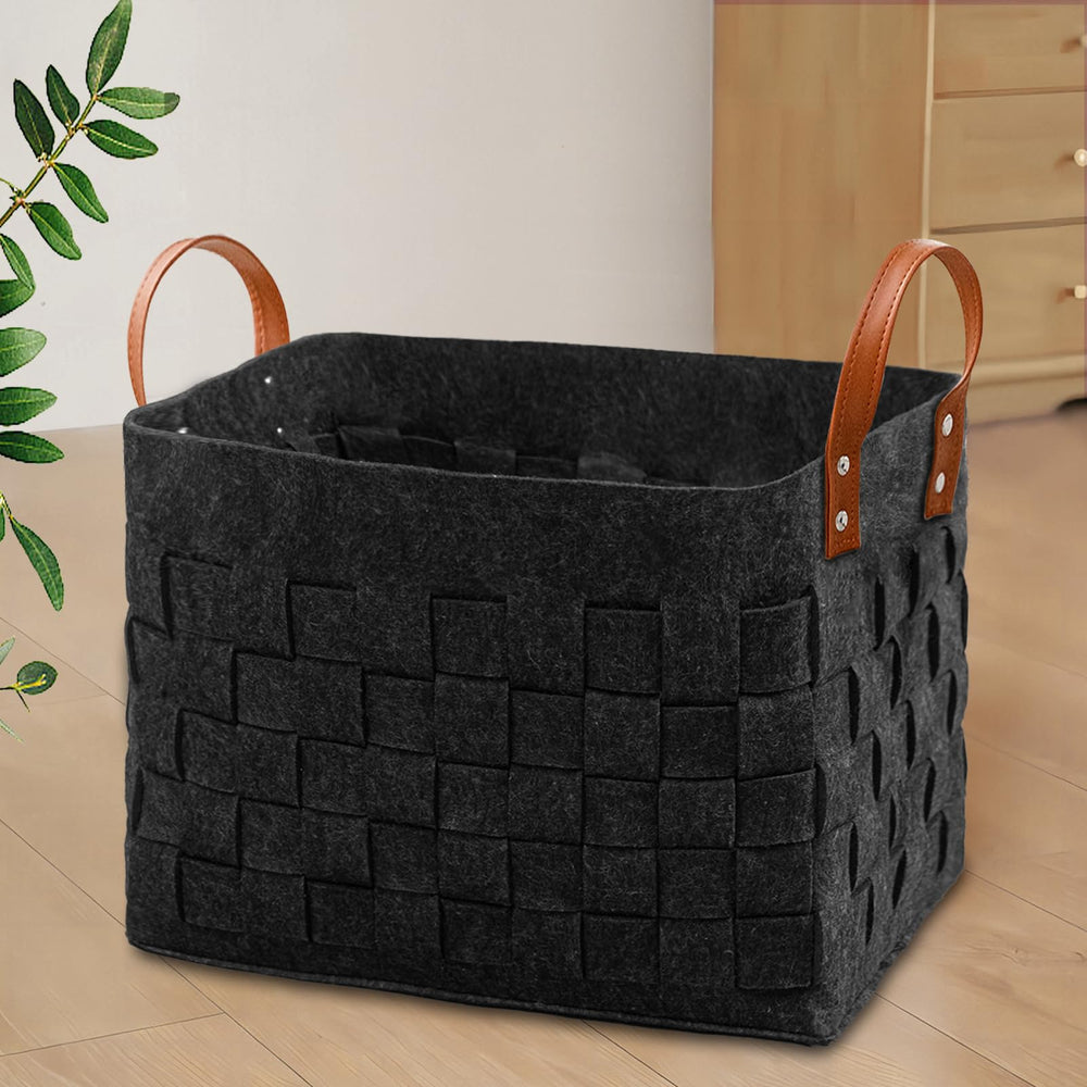 boldmonkey laundry basket with blanket storage in dark gray for organized living spaces