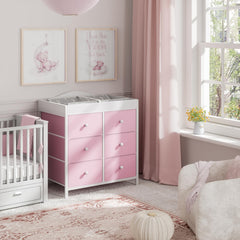 BOLUO 6 fabric drawer storage for baby essentials.
