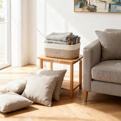 BOMINICA natural cotton rope baskets with soft, breathable texture
